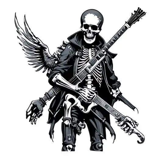 Punk Rock Skeleton Soldier