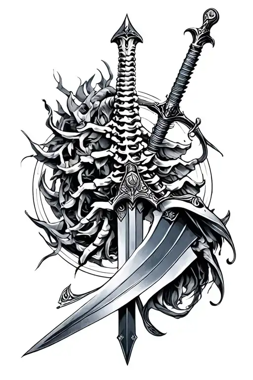 Cyber Sicilian Spine Tatto Sword