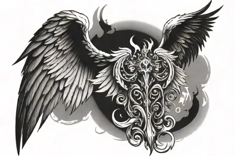 Angle Wings And Evil Wings