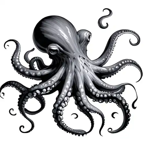 Real Octopus With 8 Tentacles