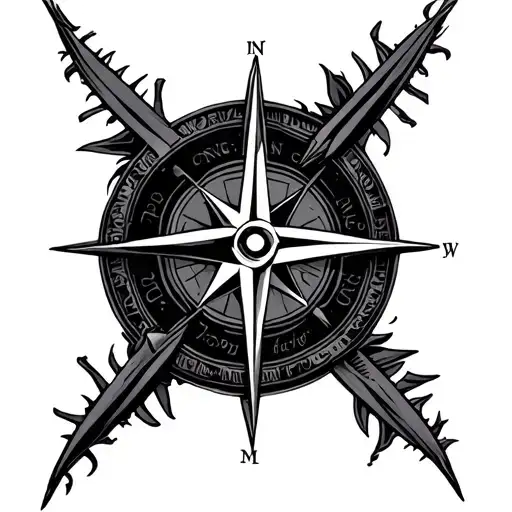 Tough Compass Tatoo Focusing On The Four Directions