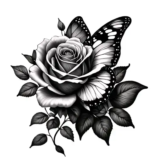 Gemini Rose Butterfly