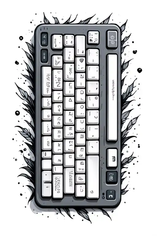 Computer Keyboard Scaled To Fit Forearm