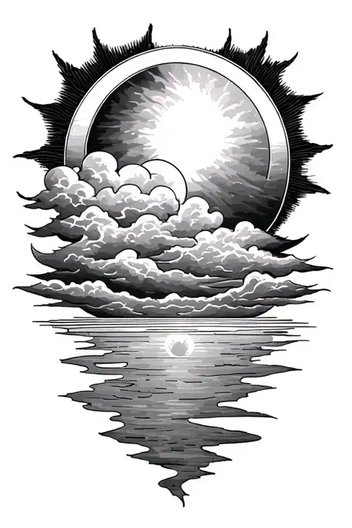 Twin Sun Light And Cloud With Horizon