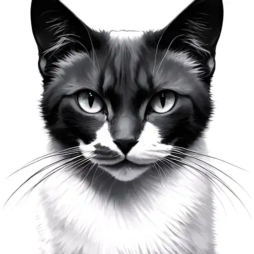 White Cat Silhouette