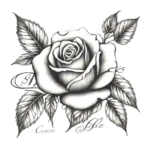 A Rose With Writing On Patrick Carole