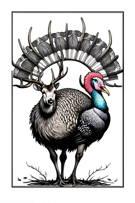 Deer And Turkey Fan
