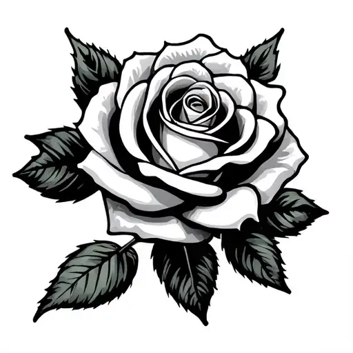 Rose With The Word Love In The Stem