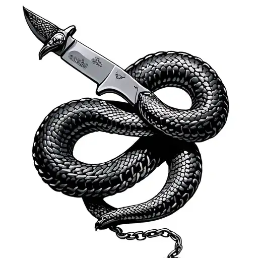 Knife And Snake Chained