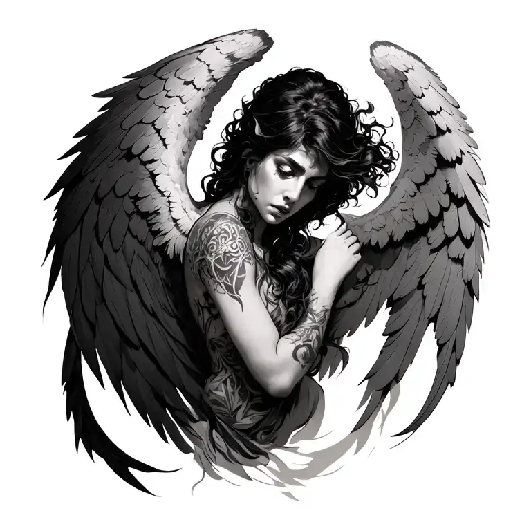 Fallen Angel W Demon Wing