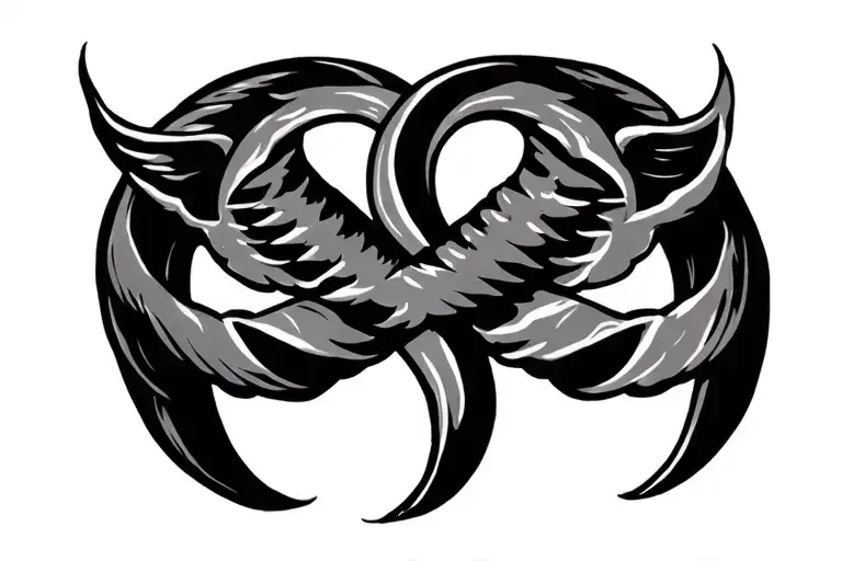 Gemini Sign Intertwined