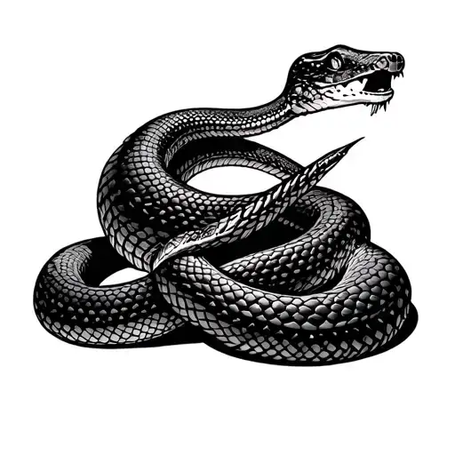 Weed Snake And Bob Wire Wrapped