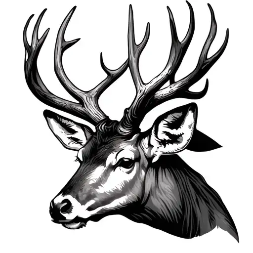 Deer Antlers Intertwined