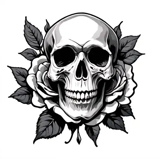 Skull And Rose
