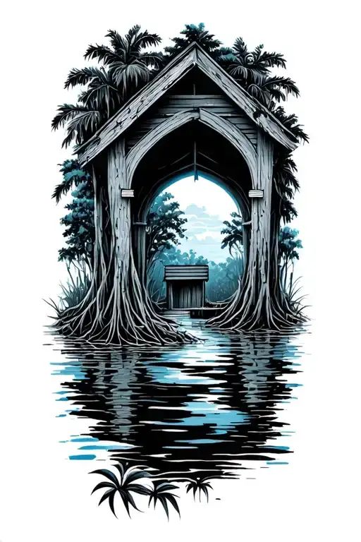 Everglades Trees Swamp Elevator Blue Haren