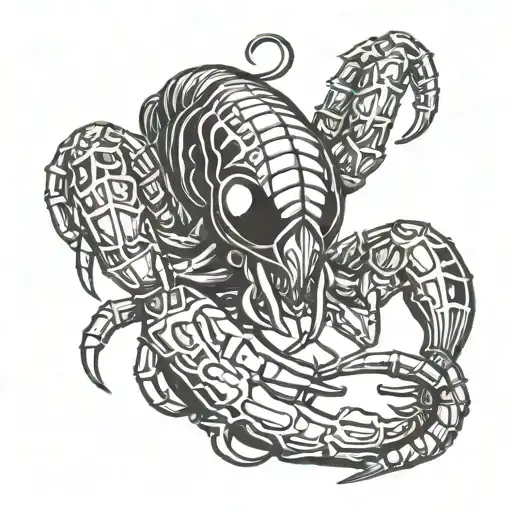 Scorpion Upsidedown Crosses 666