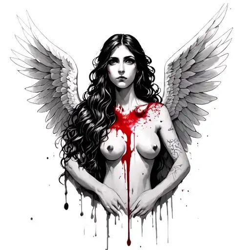 Bleeding Angel Woman
