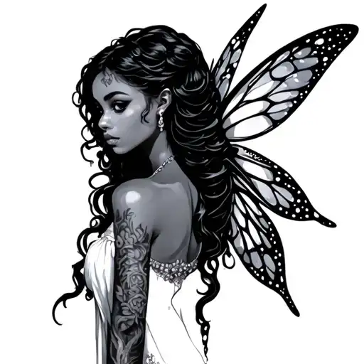 A Fairy But I Want It To Be Dark Feminine And I Want It To Have African American Features