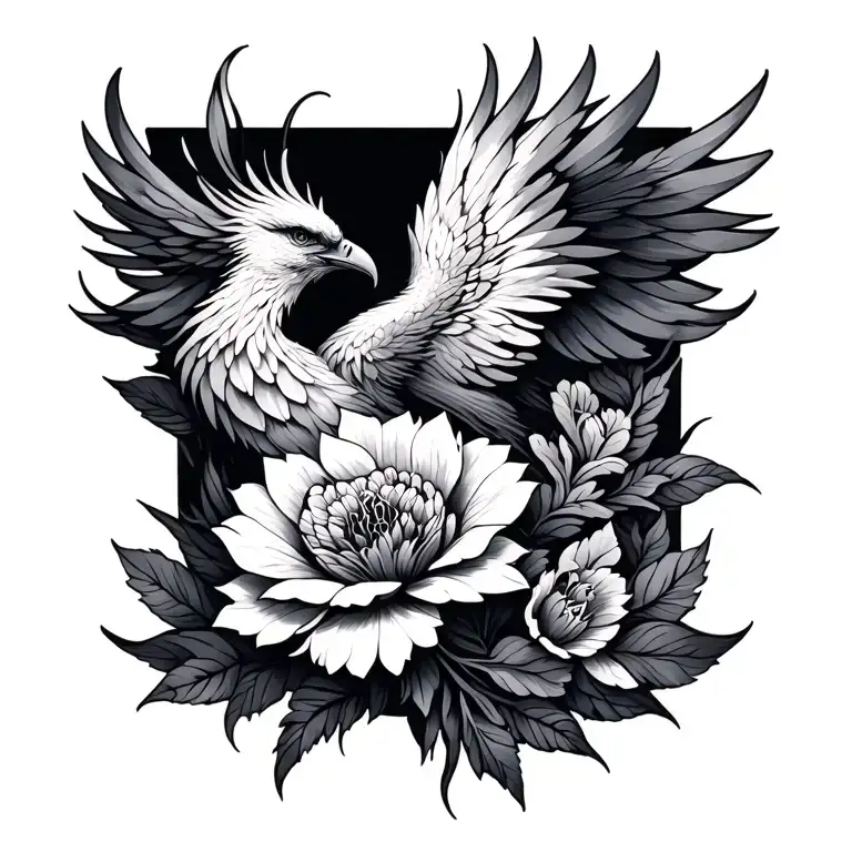 Phoenix Flower Intertwined
