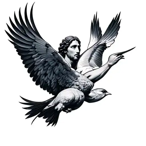 Christian With Birds Flying