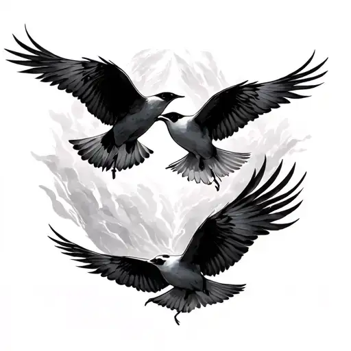 Christian With Birds Flying Together