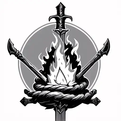 Dark Souls Bonfire With Coiled Sword