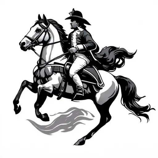 Simple Design Napoleon Riding Horse