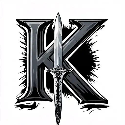 K With Saudi Sword As The Back Of The K