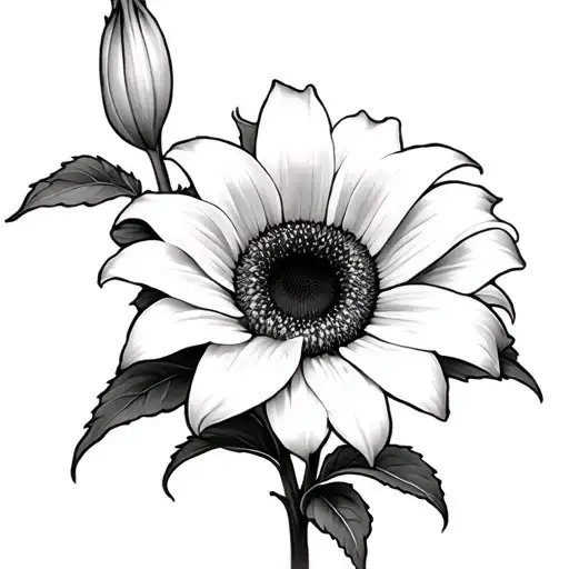 Sunflower White Lily