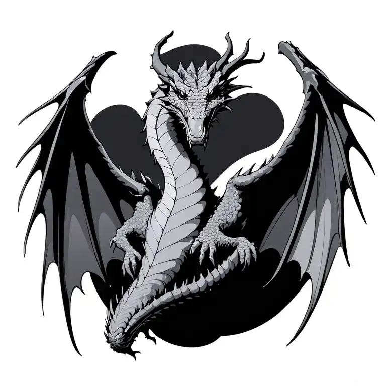 Dragon Wings Spread Wide