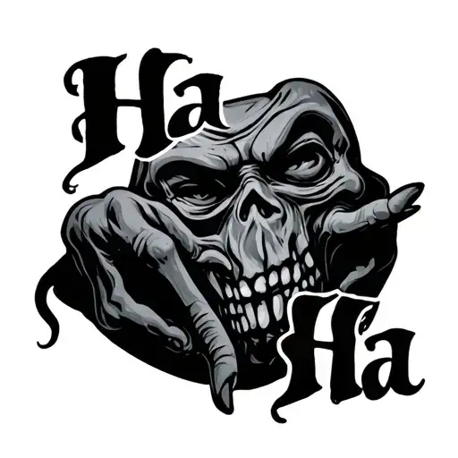 Ha Ha Ha Written With Speak No Hear No See No Evil