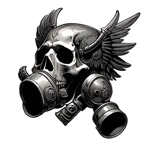 Warhammer 4K Kreig Gas Mask And Skull