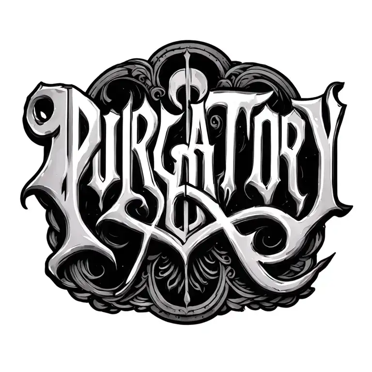 Purgatory Lettering Metall Style