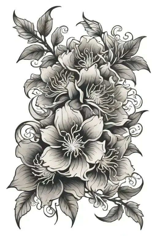 Asian Flowers Blooming