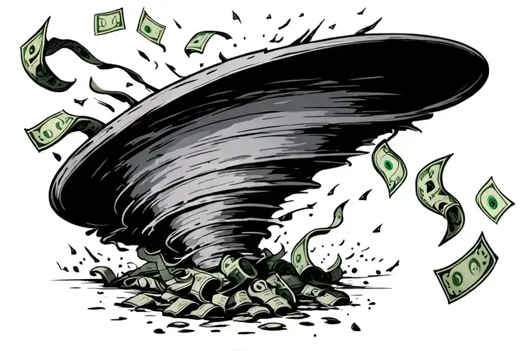 Tornado With Money Raining