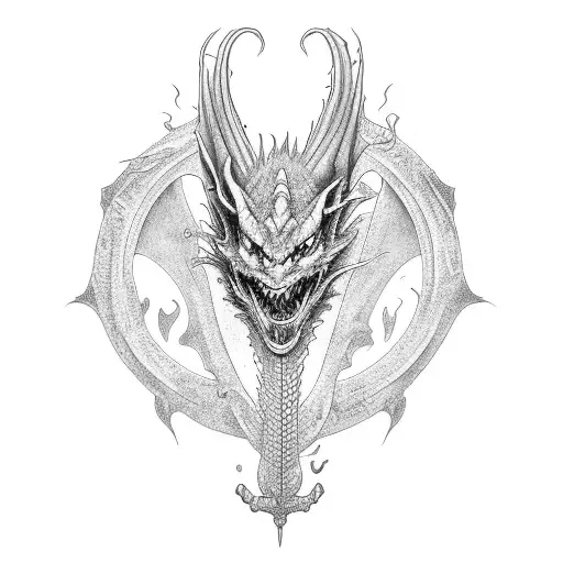 Dragon Tattoo Covers Half Arm