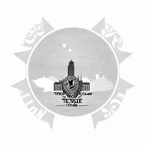 Texas State With Dallas Skyline With Mexico Flag And Roses