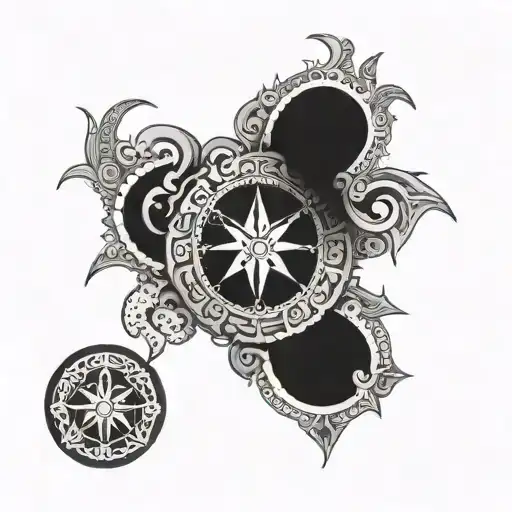 An Intricate Mandala Design Incorporating Zodiac Symbols And Celestial Elements