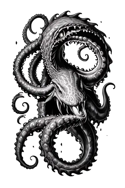 Kraken Throughout Whole Arm Sleeve