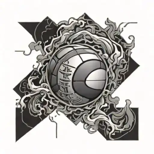 Fire And Smoke Puzzle That Turns Into A Basketball