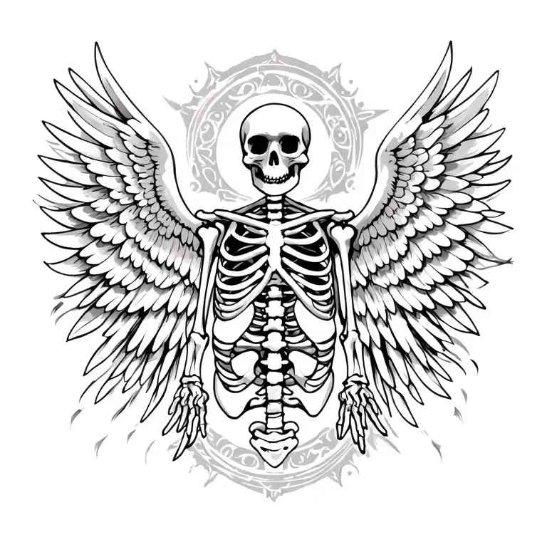 Skeleton Wings Spread