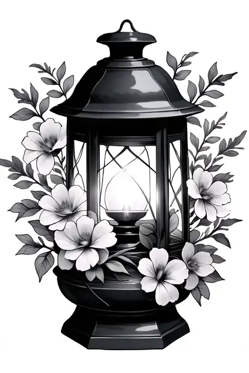 Lantern Wrapped In Flowers