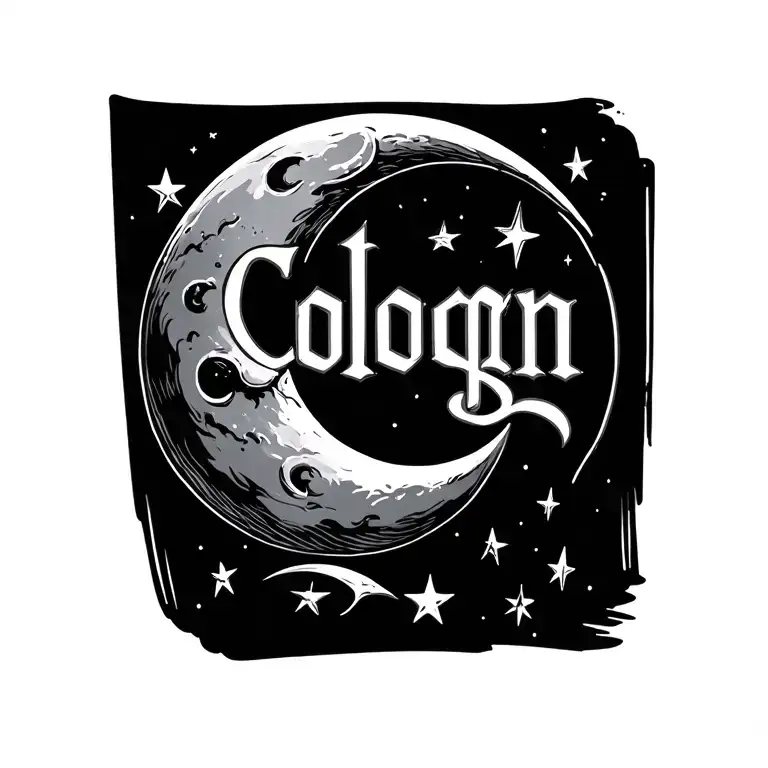 Cologn Sign With Halfmoon And Stars