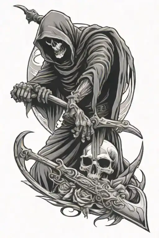 Reaper Holding A Scythe