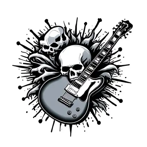 Skull And Guitar