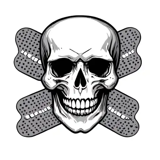 Skull Pattern Bandaid