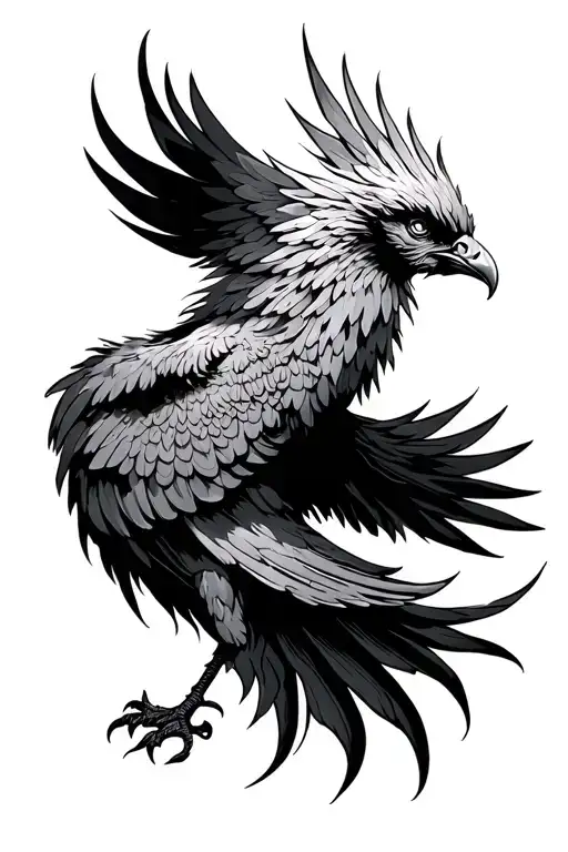 Phoenix With Outstretched Wings