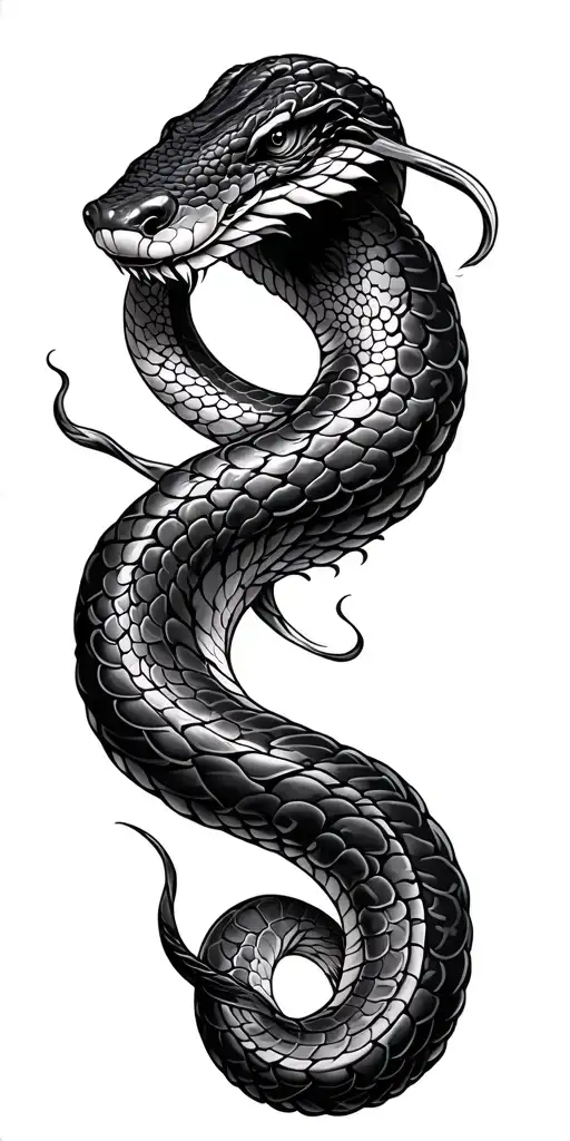 Japanese Snake Tattoo Mixed