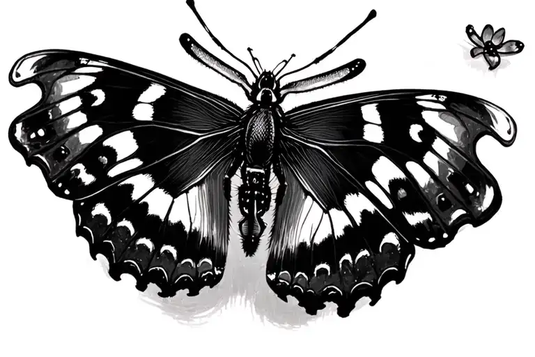 Butterfly And Spider