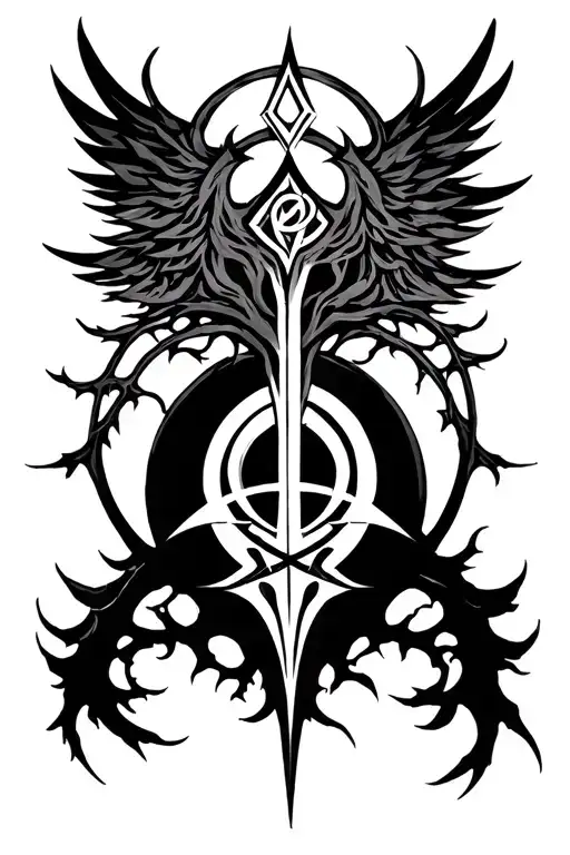 Final Fantasy 7 Sephiroth Cabala Tree Symbol